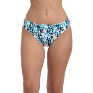 NWT La Blanca Women's Banded Hipster Bikini Swimsuit Bottom, bright aqua-Size 6
